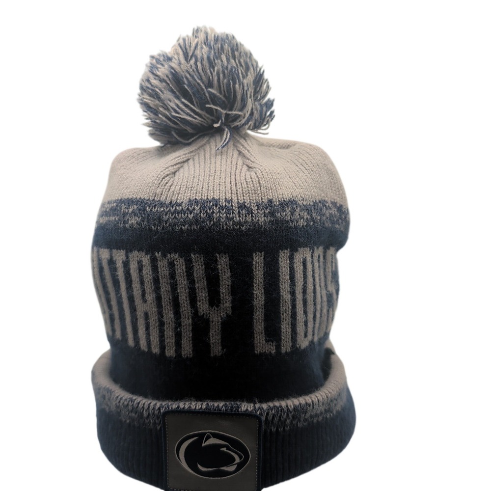 Fanatics Beanie OS Navy Penn State Nittany Lions Pom Knit Acrylic Hat